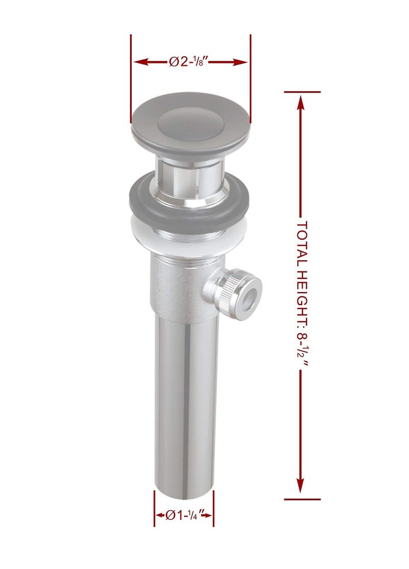 Purelux Bathroom Sink Drain Stopper Assembly with Lift Rod for Lavatory Faucet Vanity Sink, Matte Black Finish - Image 4